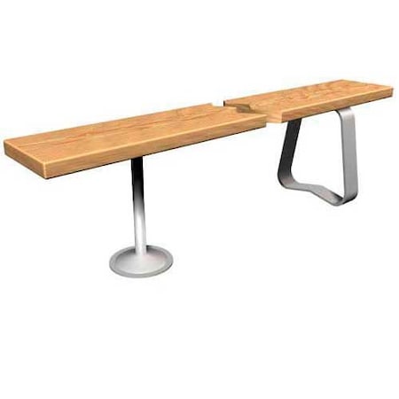 Global Industrial Steel Tube Pedestal Legs For Phenolic Locker Benches, Gray, Each B490012